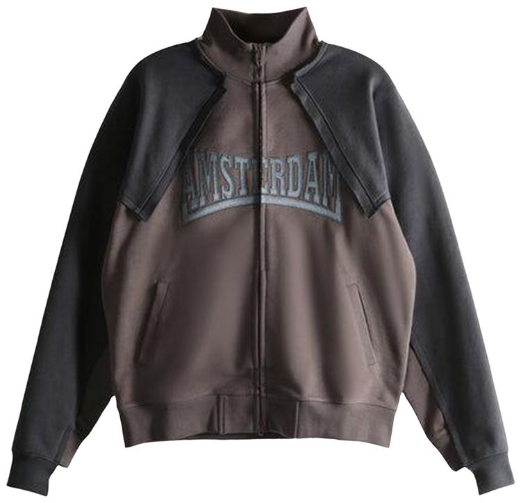 Vetements Patched Zip Up BrownWashed Black