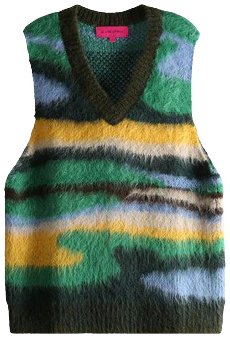 The Elder Statesman Topo Jacquard Vest Multicolor