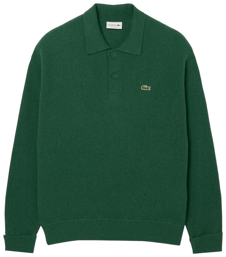 Lacoste Classic Fit Long Sleeved L1212 Polo Shirt Green
