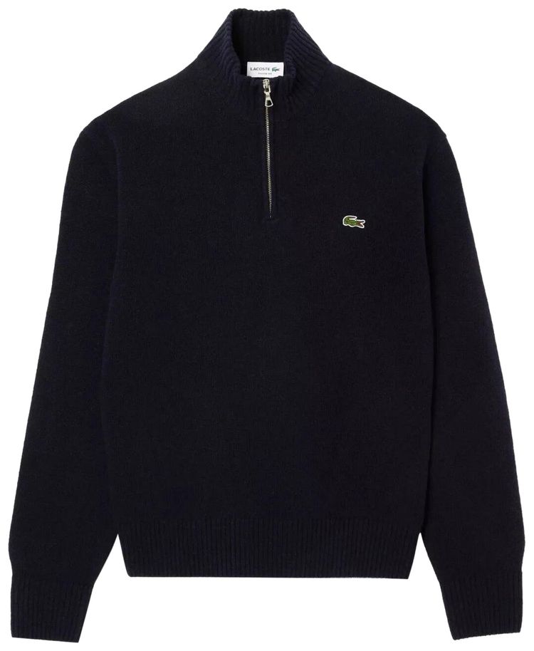 Lacoste Golf Quarter Zipped Windbreaker Sweater Navy Blue