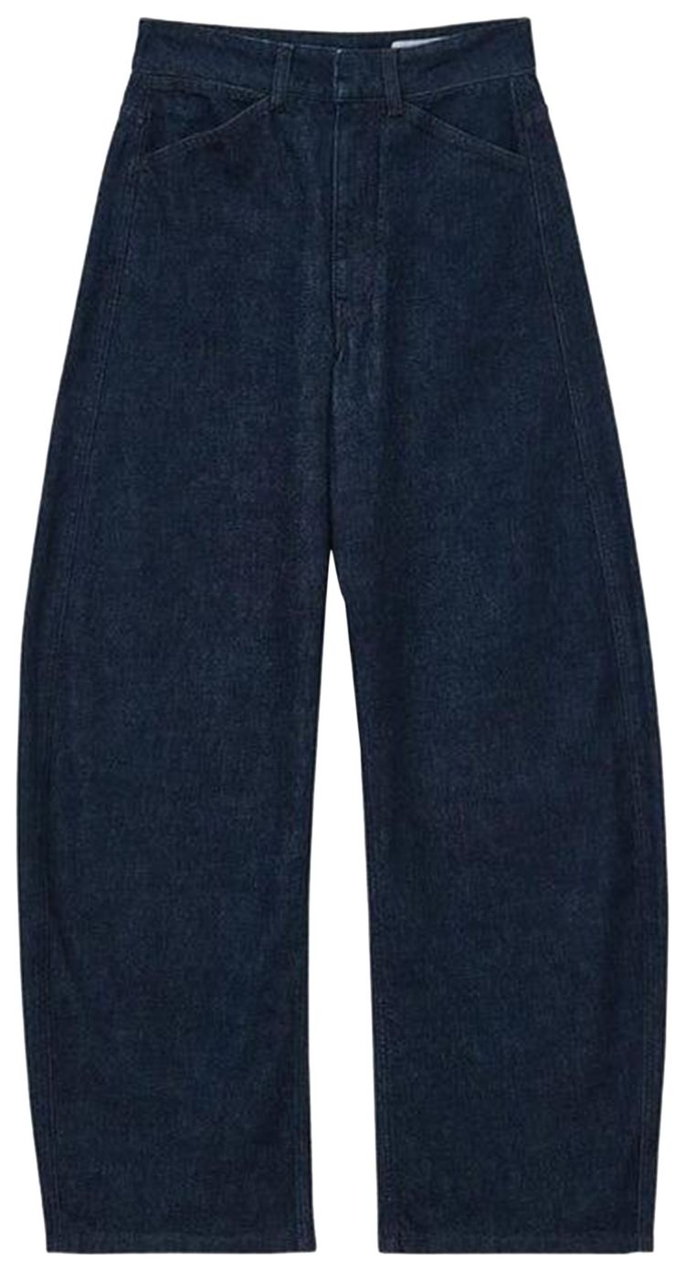 Lemaire High Waisted Curved Pants Denim Indigo