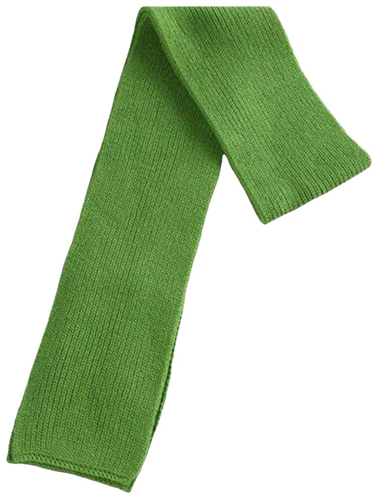 Auralee Light Cashmere Knit Scarf Green