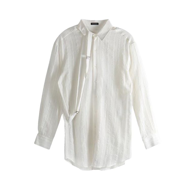 Ann Demeulemeester Ebba Comfort Shirt With Adjustable Strap Natural White