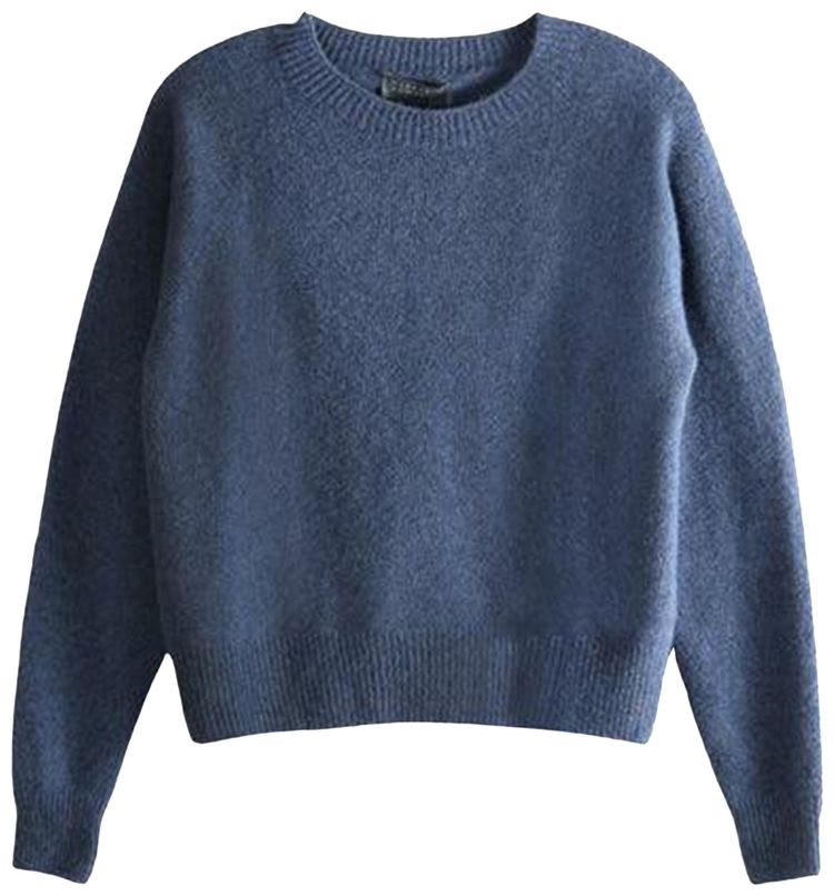 Margaret Howell Short Classic Crew Neck Blue Melange