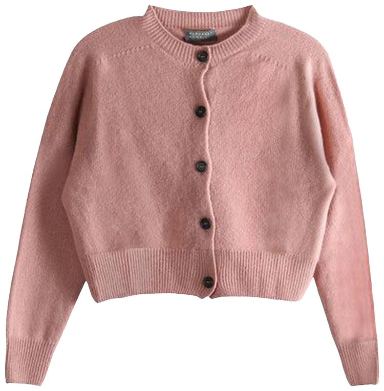 Margaret Howell Small Crew Neck Cardigan Pink