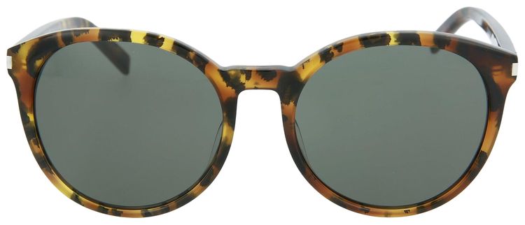 Saint Laurent Round Frame Acetate Sunglasses Avana Grey