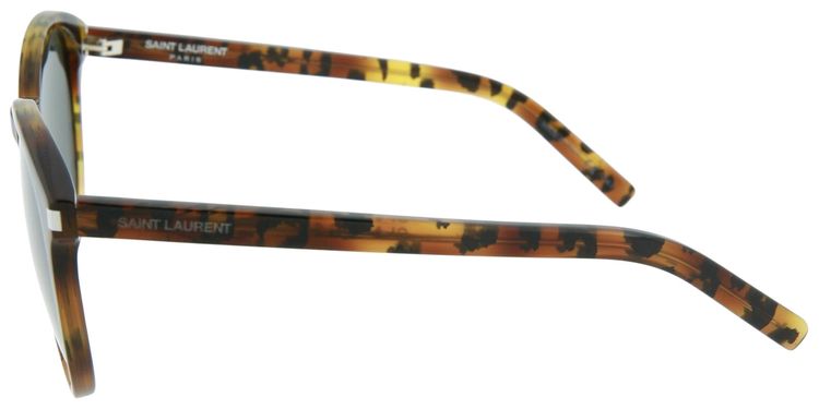 Saint Laurent Round Frame Acetate Sunglasses Avana Grey