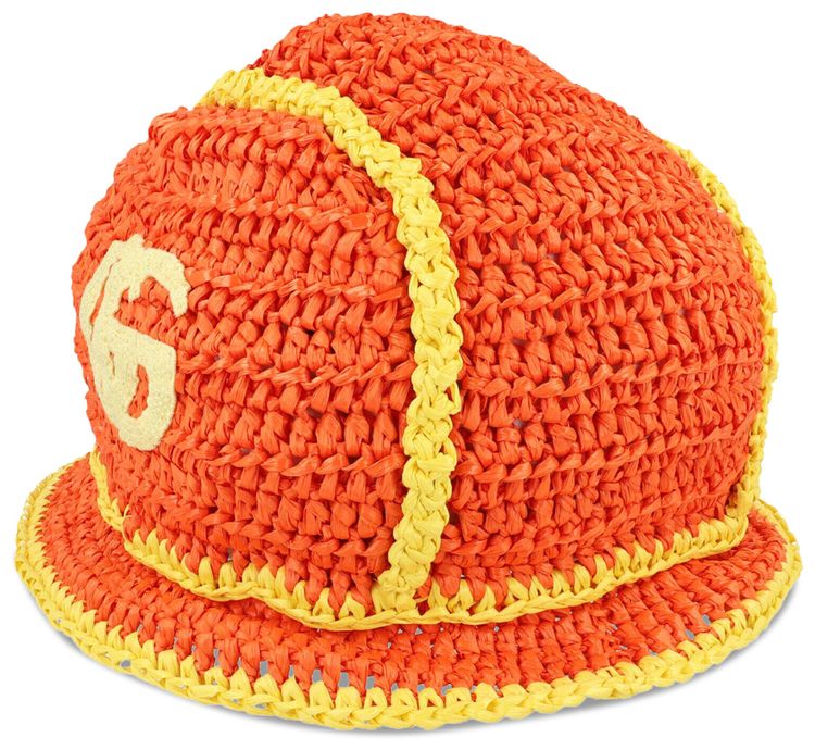 Gucci Raffia Logo Bucket Hat Multi