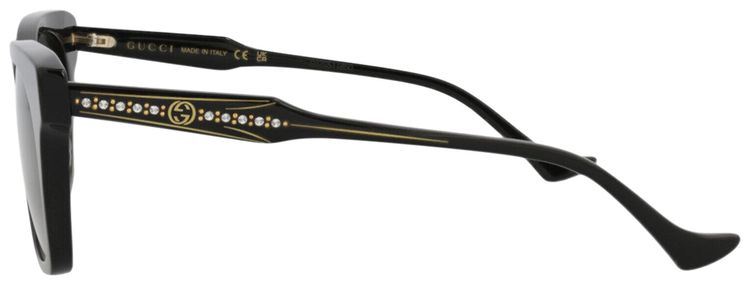 Gucci Cat Eye Frame Recycled Acetate Sunglasses Black Grey