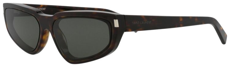 Saint Laurent Cat Eye Frame Recycled Acetate Sunglasses Havana Grey