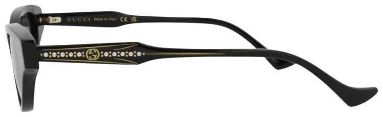 Gucci Cat Eye Frame Recycled Acetate Sunglasses Black Grey