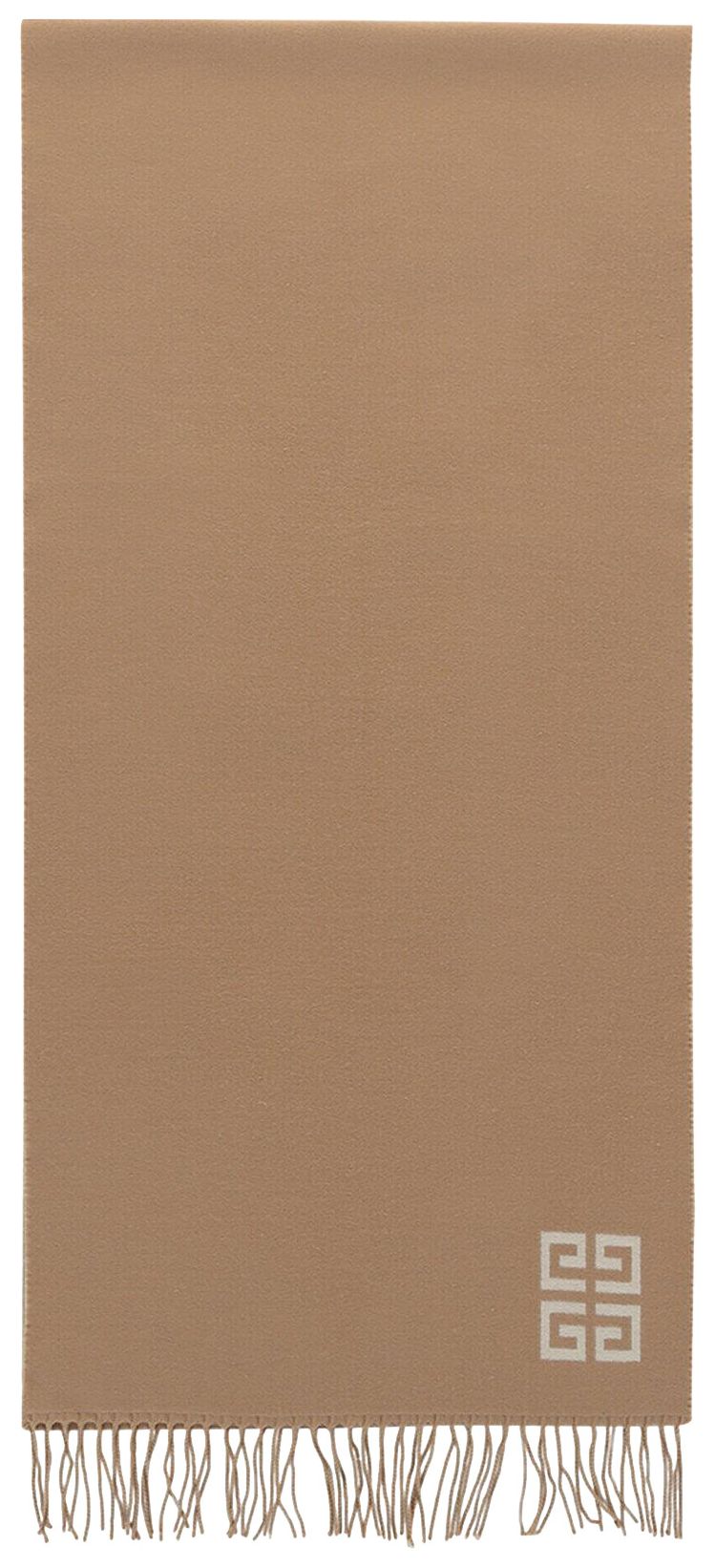 Givenchy 4G Reversible Wool Scarf Beige White
