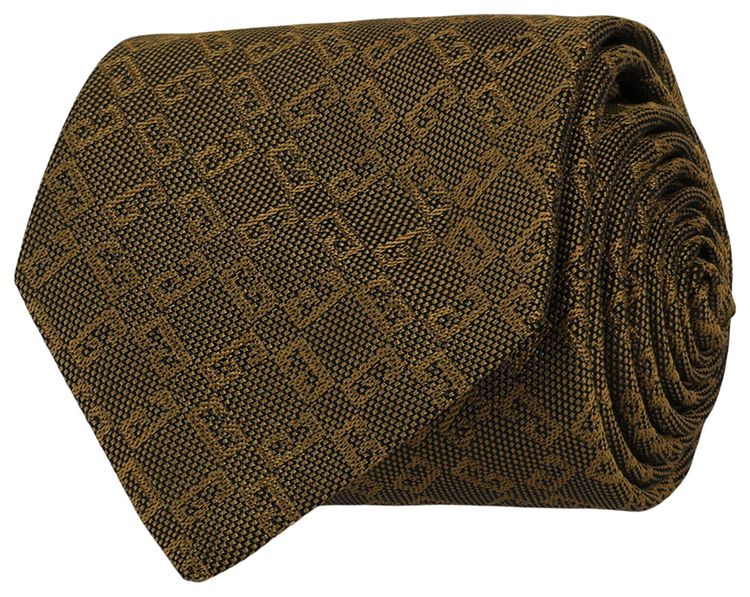 Givenchy 4G Monogram Silk Tie Gold