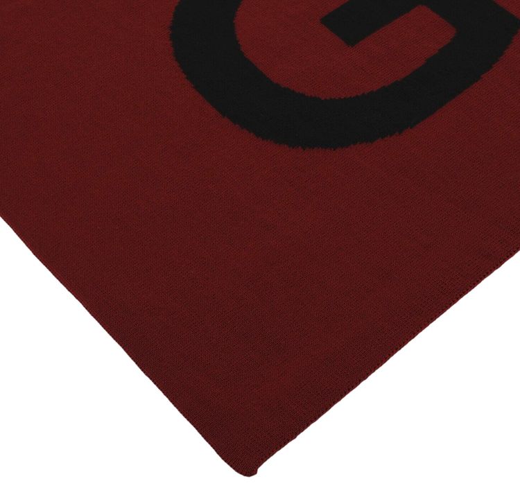 Givenchy Jacquard Logo Scarf Red Black