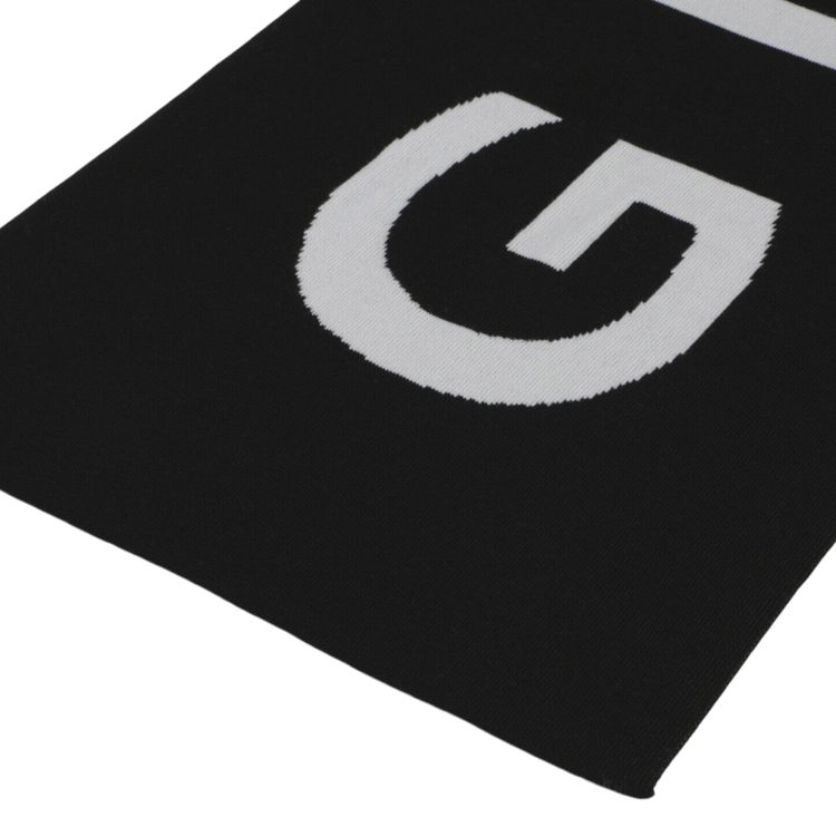 Givenchy Jacquard Logo Scarf Black White