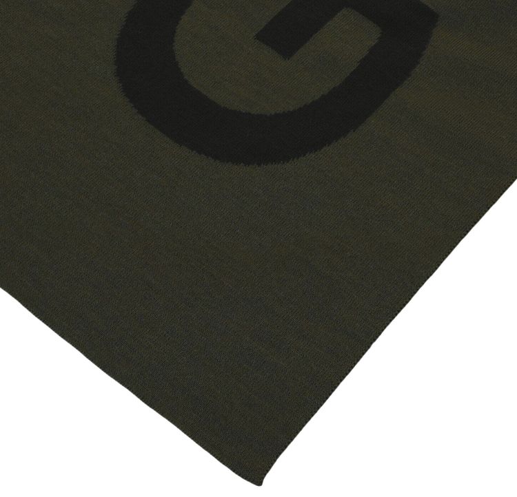 Givenchy Jacquard Logo Scarf Khaki Multi