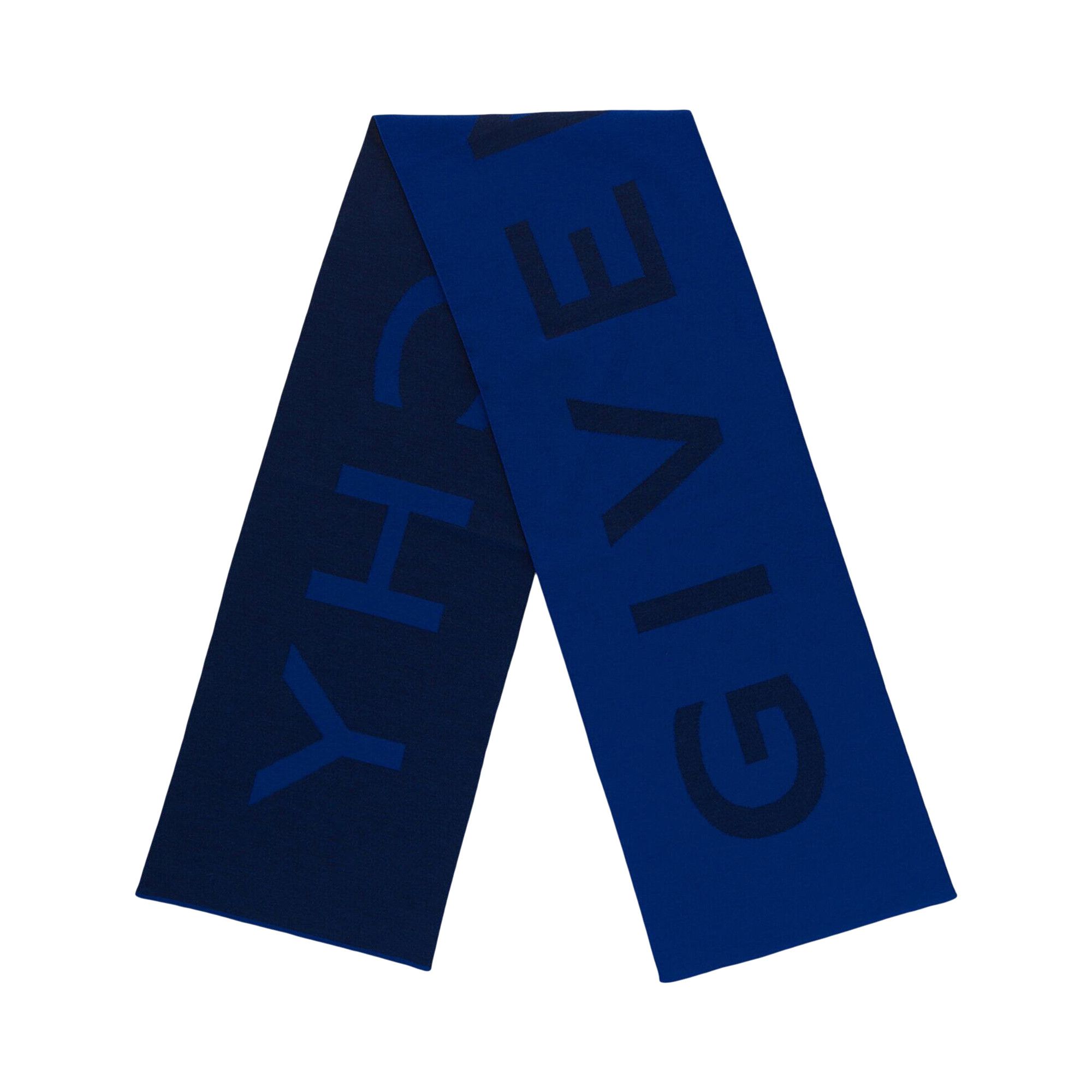 Buy Givenchy Jacquard Logo Scarf 'Ocean Blue' - 710002 93901 1 | GOAT