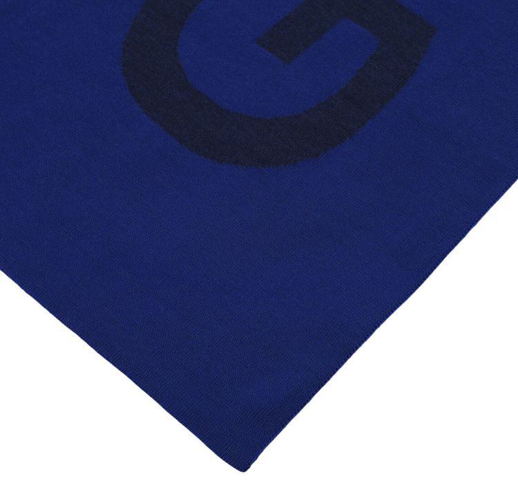 Givenchy Jacquard Logo Scarf Ocean Blue