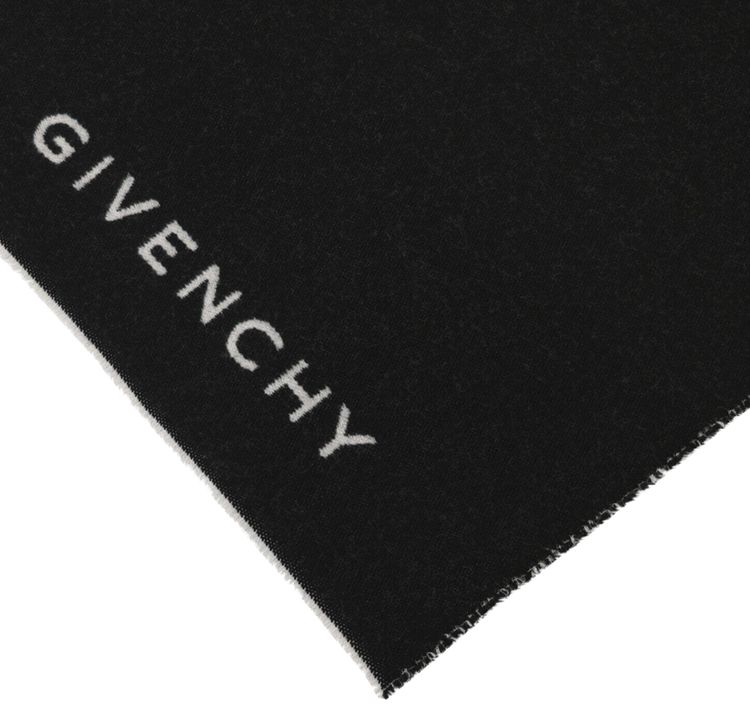 Givenchy Reversible 4G Stars Scarf Black White