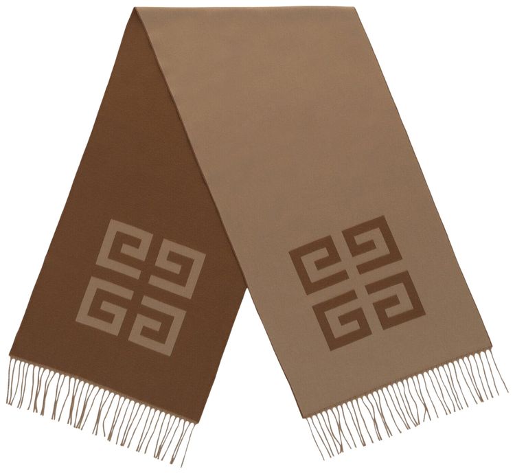 Givenchy 4G Reversible Wool Scarf Beige