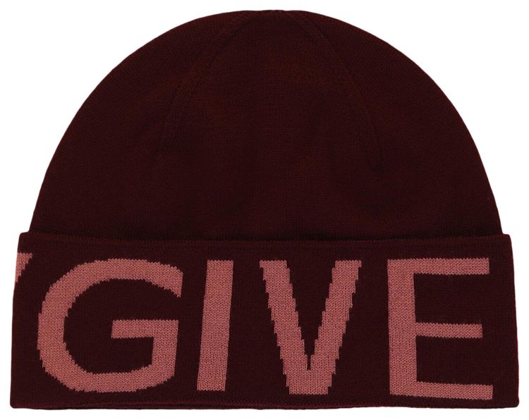 Givenchy Jacquard Logo Beanie Burgundy