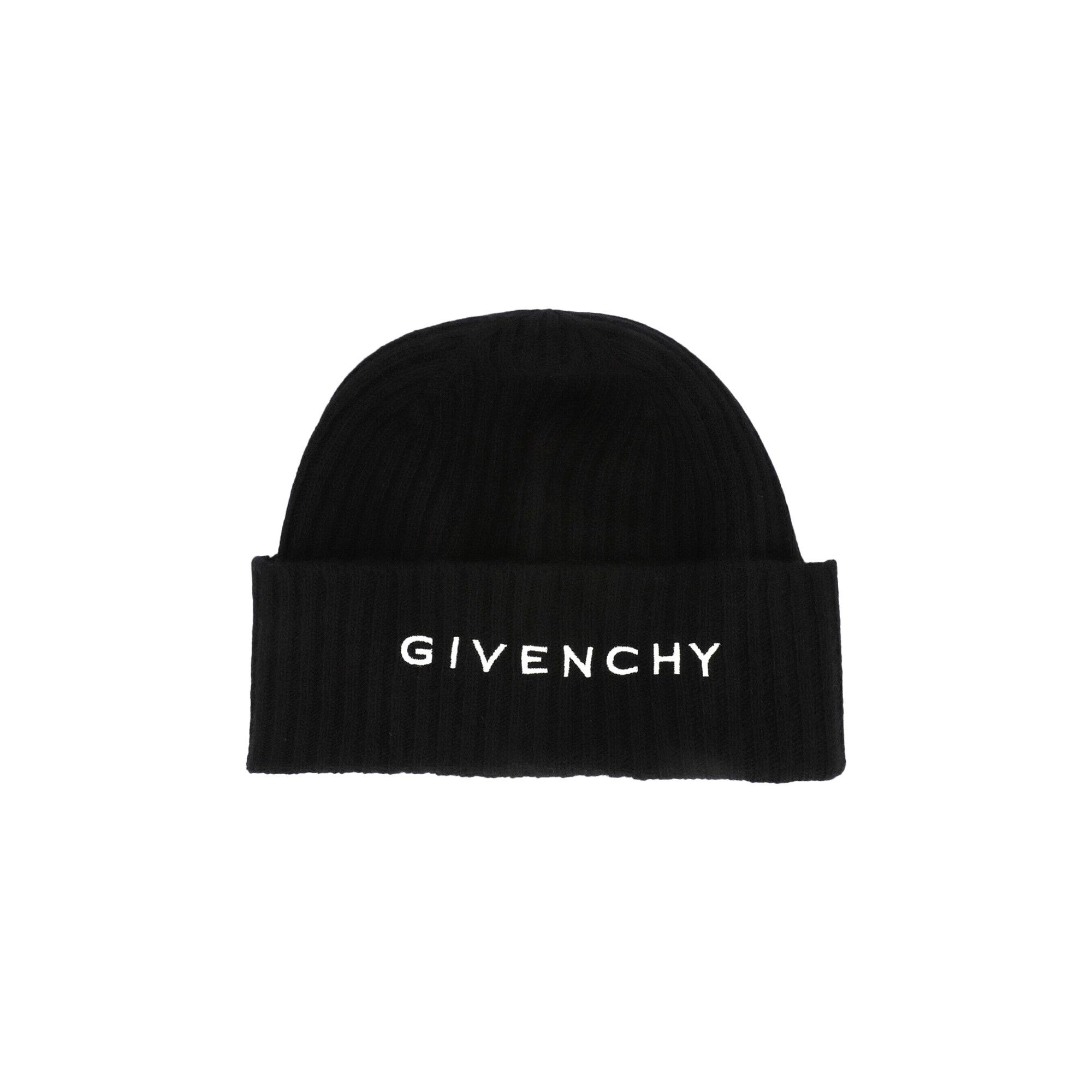 Buy Givenchy Ribbed Embroidered Logo Beanie 'Black White' - 710003