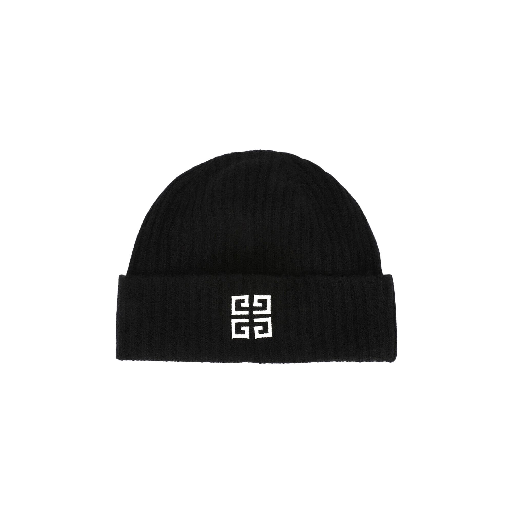 Buy Givenchy Ribbed Embroidered Logo Beanie 'Black White' - 710003