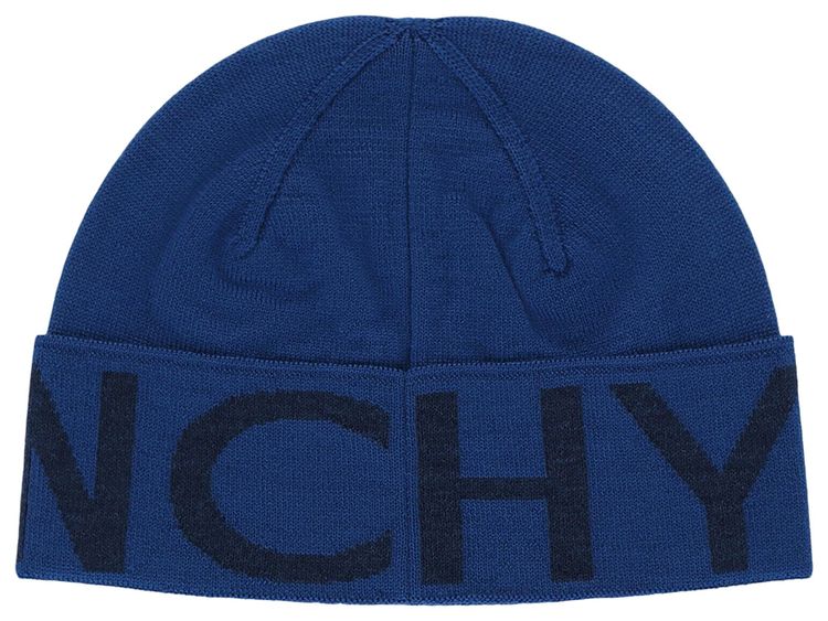 Givenchy Jacquard Logo Beanie Ocean Blue