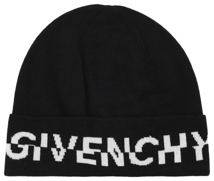 Givenchy Logo Wool Beanie Black