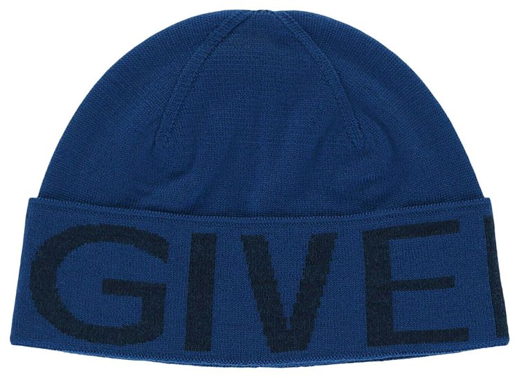 Givenchy Jacquard Logo Beanie Ocean Blue