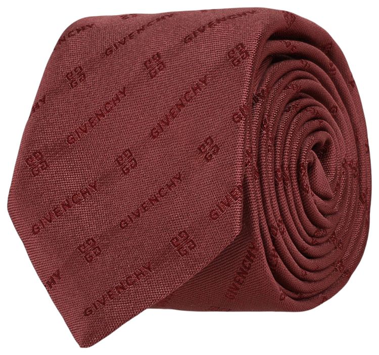Givenchy Diagonal Logo Silk Tie Pink