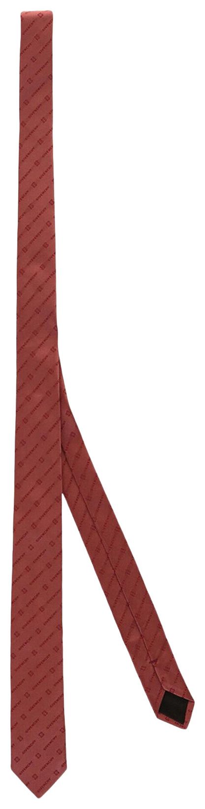Givenchy Diagonal Logo Silk Tie Pink