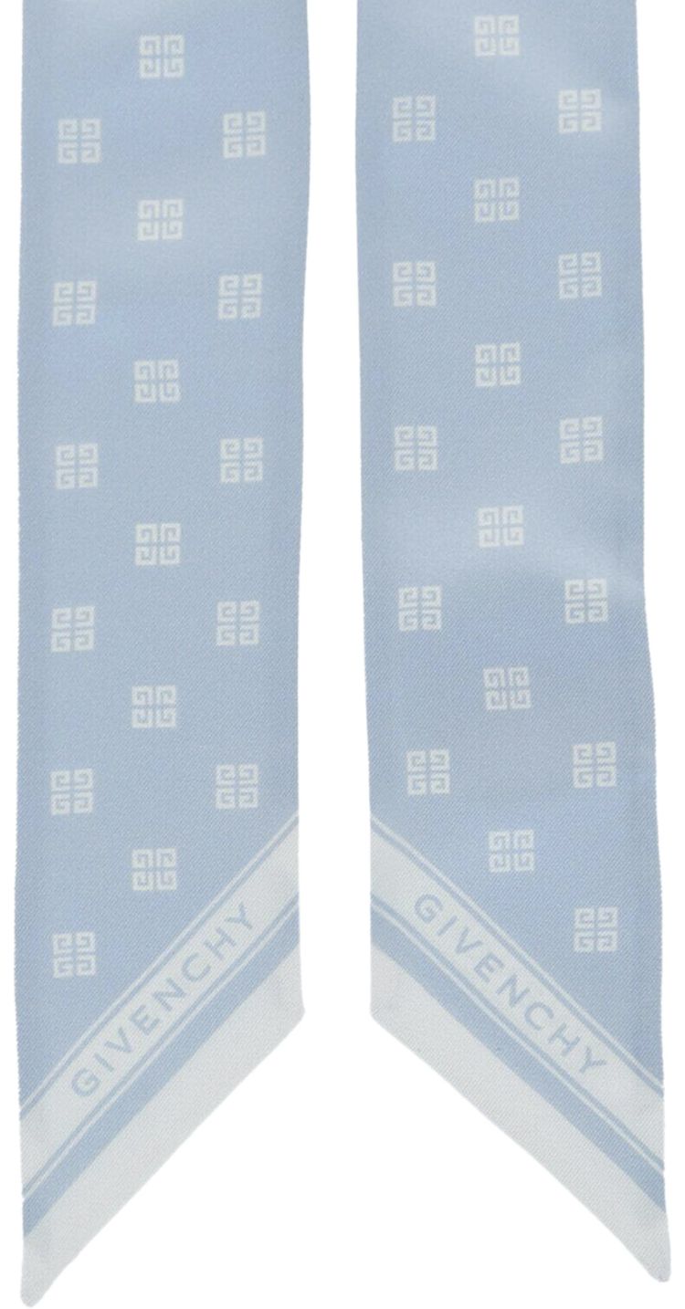 Givenchy Silk Monogram Bandeau Blue Ivory