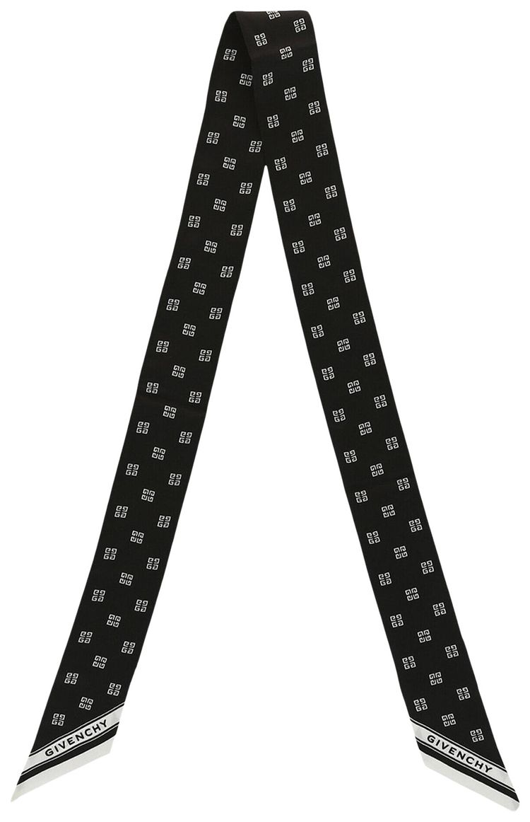 Givenchy Silk Monogram Bandeau Black White