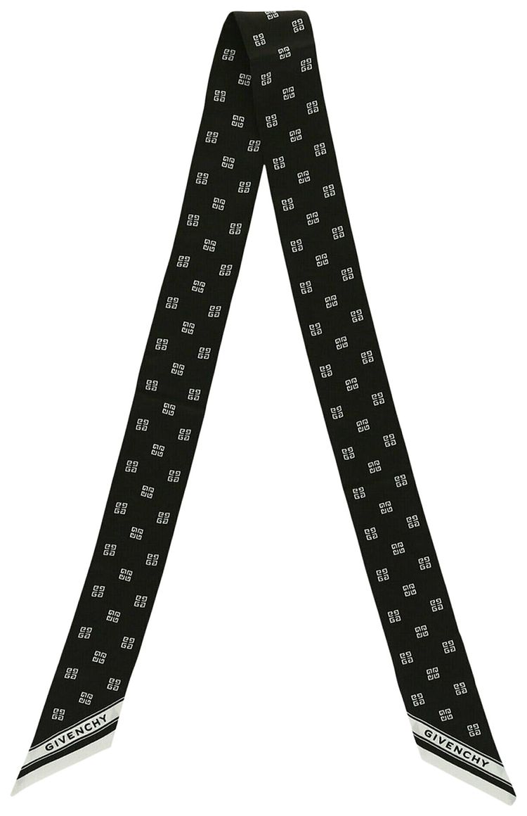Givenchy Silk Monogram Bandeau Black White