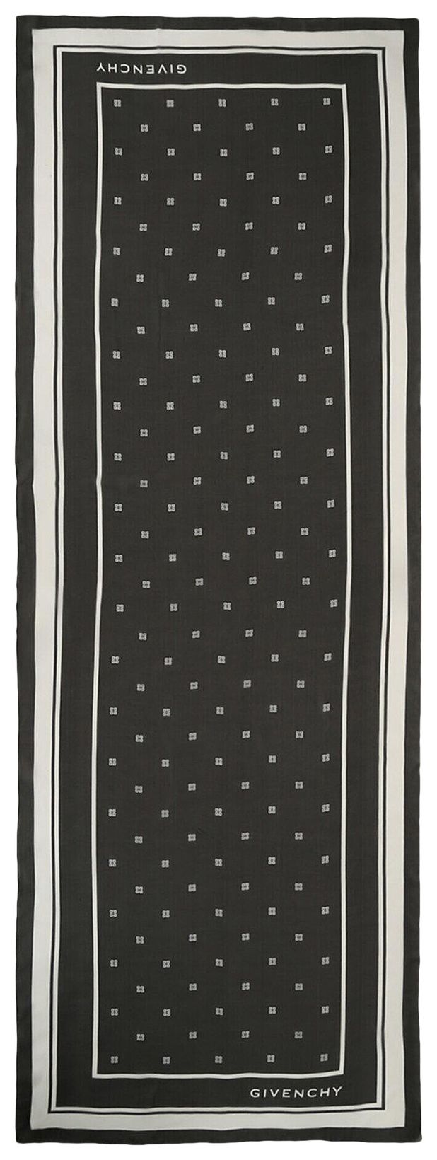 Givenchy Plumetis Oblong Scarf Black White