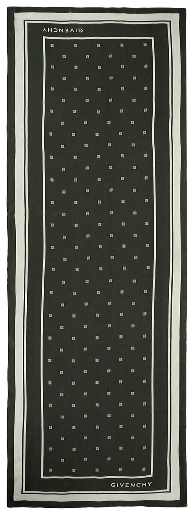 Givenchy Plumetis Oblong Scarf Black White