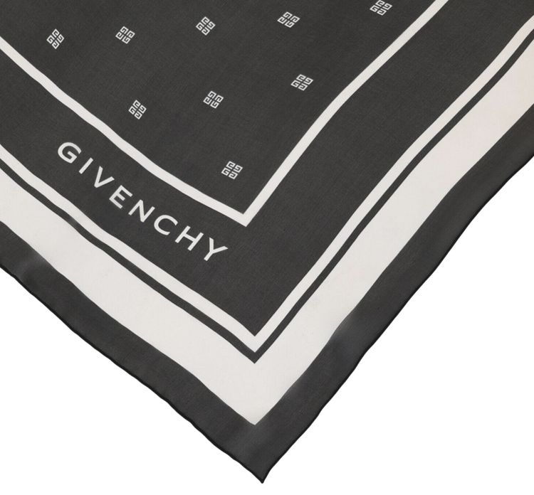 Givenchy Plumetis Oblong Scarf Black White