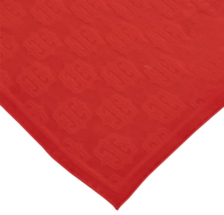 Givenchy 4G Baroque Jacquard Silk Scarf Vermilion