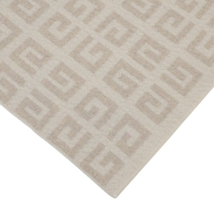 Givenchy Reversible Logo Wool Scarf White