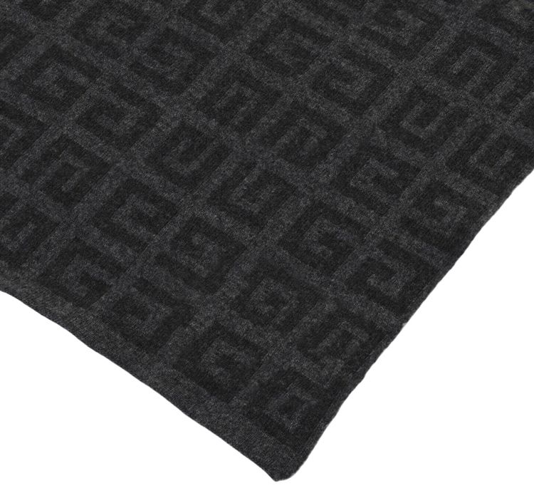 Givenchy 4G Logo Reversible Wool Scarf Grey Multi