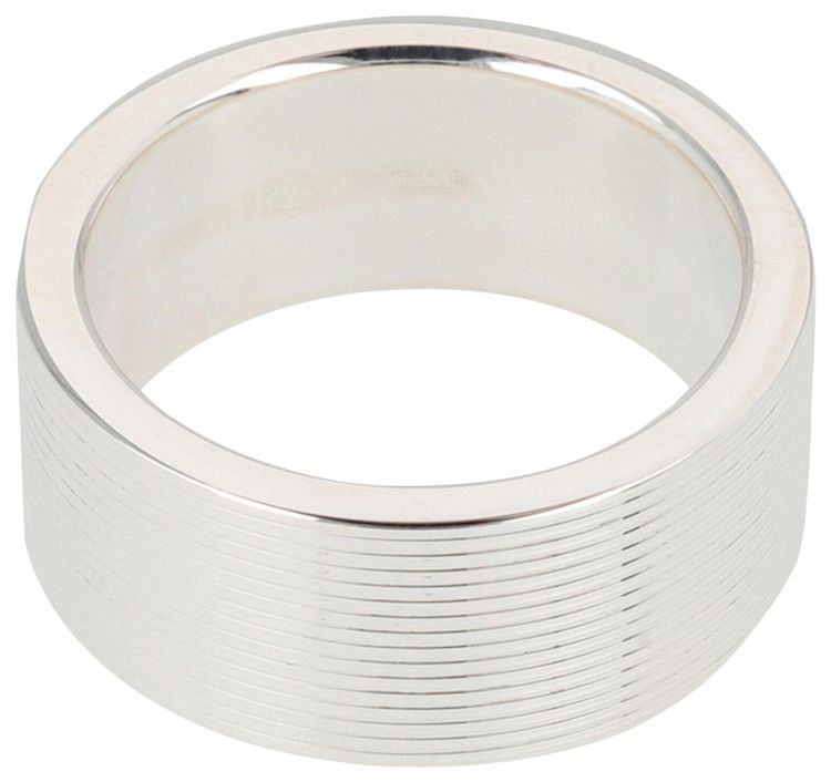 Gucci Ridged Sterling Silver Ring Silver