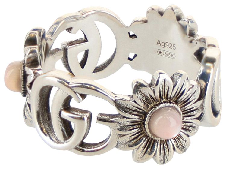 Gucci GG Marmont Mother of Pearl Ring Silver