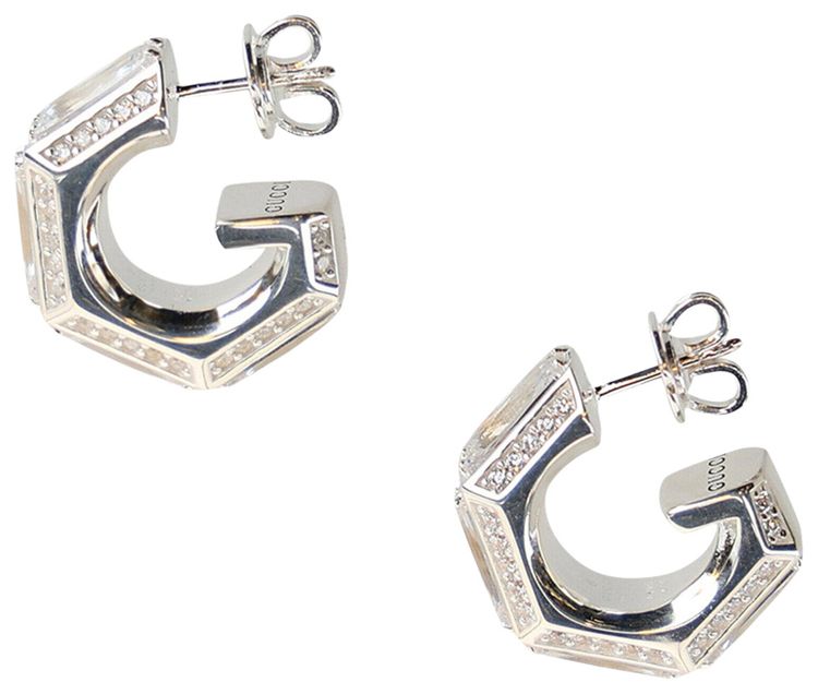 Gucci G Cube Earrings Silver