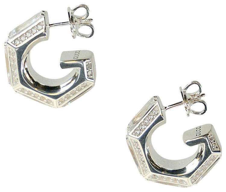 Gucci G Cube Earrings Silver