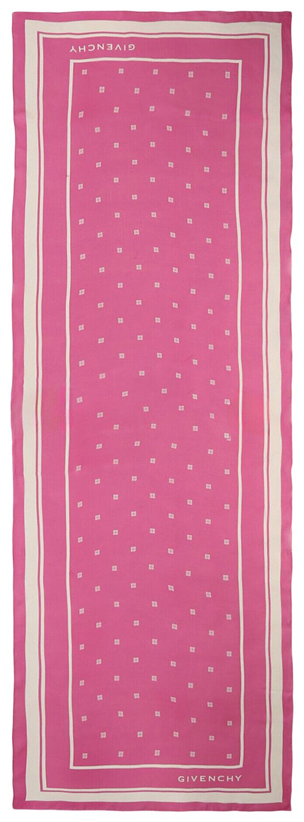Givenchy Plumetis Oblong Scarf Pink Ivory