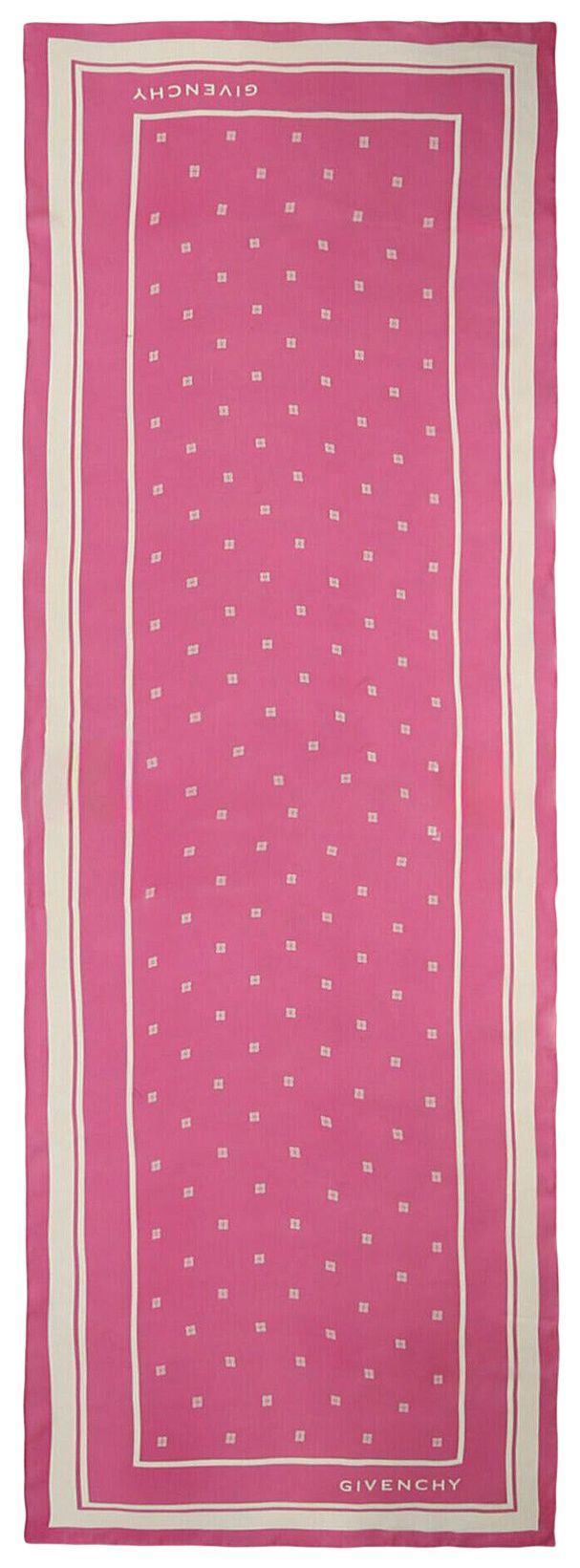 Givenchy Plumetis Oblong Scarf Pink Ivory