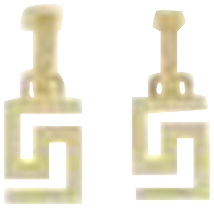 Versace Greca Drop Earrings Gold