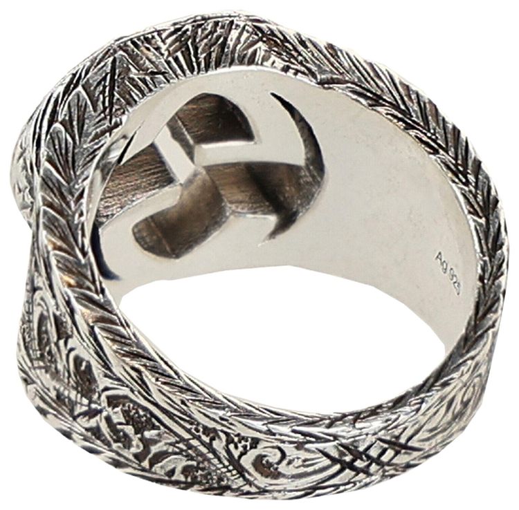 Gucci Interlocking G Paisley Silver Ring Silver