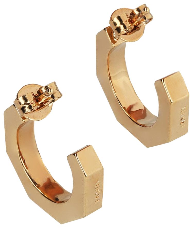Versace Greca Mini Hoop Earrings Gold